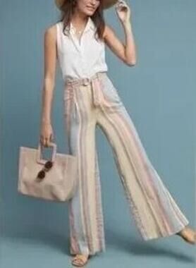 Anthropologie Beachy Striped Pants - 6